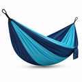 Hamaca de nylon azul claro y oscuro 275x140 cm