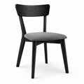 Silla de madera de fresno con asiento de poliéster gris